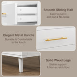 Asofer 6-Drawer Dresser, White MDF Storage Cabinet with Anti-Tip Device, TV Stand