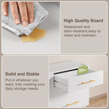 Asofer 6-Drawer Dresser, White MDF Storage Cabinet with Anti-Tip Device, TV Stand