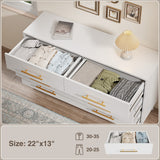 Asofer Bedroom Furniture Set - Includes 6 Drawer Dresser & 5 Drawer Dresser, White