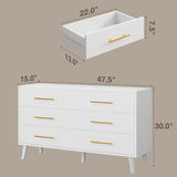 5-Piece Bedroom Furniture Set, Beige Queen Platform Bed Frame, 2 Nightstands & 5 Drawer Dressers & 6 Drawer Dressers