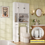 Over The Toilet Storage Cabinet,Reversible Left/Right Installation,Asofer 71"H Bathroom Storage Cabinet,White