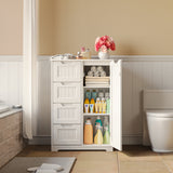 33'' Small Bathroom Storage Cabinet with Drawers and Door, Freestanding Wooden Bathroom Cabinet Storage Organizer
