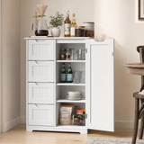 Asofer Kitchen Pantry Storage Cabinet with 4 Drawers for Kitchen, Living Room,White Asofer Kitchen Pantry Storage Cabinet with 4 Drawers for Kitchen, Living Room,White