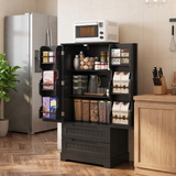 Pantry Storage Cabinet with 2 Drawers，Asofer 47" Kitchen Small Food Pantry Cabinet for Dining Room, White