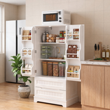 Pantry Storage Cabinet with 2 Drawers，Asofer 47" Kitchen Small Food Pantry Cabinet for Dining Room, White