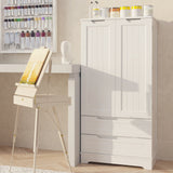 Asofer Modern Sideboard & Snack Pantry Cabinet Set, Wooden Buffet Storage with Drawer and Shelves for Kitchen Dining Room