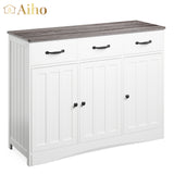 31.9 "H Sideboard Storage Cabinet with 3 Drawers and 3 Doors for Kitchen, Living Room - Gray