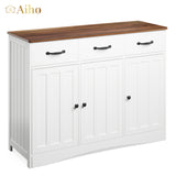 31.9 "H Sideboard Storage Cabinet with 3 Drawers and 3 Doors for Kitchen, Living Room - Retro