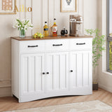 31.9 "H Sideboard Storage Cabinet with 3 Drawers and 3 Doors for Kitchen, Living Room - Retro