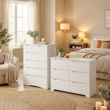 Asofer 6-Drawer Dresser Set for Bedroom, White