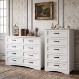 Asofer 2-Piece Bedroom Dresser Set, Wood Storage Chest of Drawers Organizer Furniture for Closet & Bedroom
