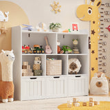 Toy Storage Organizer, Lofka Kids Bookcase with 3 Movable Drawers and 6 Open Shelves for Nursery, Kids' Bedroom & Home, White (Copy)