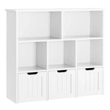 Toy Storage Organizer with 3 Movable Drawers -White