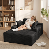 Cloud Sofas Couches & Oversized Chaise Lounge, Asofer 67" Indoor Sleeper Chair, Corduroy Upholstered Boneless Sofa Bed for Reading & Games, No Assembly