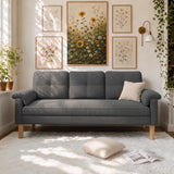 Sofa, Jolifa 70 Inch Modern Sofa with Large Pocket and 3 Seats for Home | Office, Dark Gray