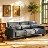 Cloud Sofa, 89" Couches for Living Room, 3 Seaters Comfy Couch with Deep Seat & Wide Armrests for House Apartment Office, Chenille Fabric, Gray