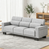 89" Sofa Couch,Asofer Chenille Couch with Wide Armrests & Deep Cushions For Living Room,Gray