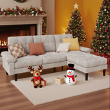Asofer Luxury Velvet Sectional Sofa Couch, L-Shaped Sofa Set with Sofa Bed for Home, Living Room