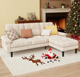 Asofer Luxury Velvet Sectional Sofa Couch, L-Shaped Sofa Set with Sofa Bed for Home, Living Room