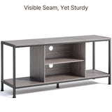 TV Stand for TV to 65 inch with Open Storage Shelves - Gray