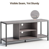 TV Stand for TV to 65 inch with Open Storage Shelves - Gray