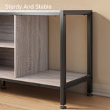 TV Stand for TV to 65 inch with Open Storage Shelves - Gray