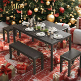 Dining Table Set for 6 - Black