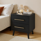 5-Piece Bedroom Furniture Set, Queen Platform Bed Frame, 2 Nightstands & 5 Drawer Dressers & 6 Drawer Dressers, Black