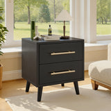 5-Piece Bedroom Furniture Set, Queen Platform Bed Frame, 2 Nightstands & 5 Drawer Dressers & 6 Drawer Dressers, Black