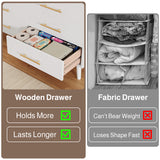 Asofer Modern 4 Pieces Bedroom Furniture Set, Includes Queen Bed Frame, 2 Nightstands,6-Drawer Dresser