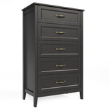 Asofer 2 Piece Wooden Dresser Set, Modern Chest of Drawers Combo, Storage Dresser Furniture for Bedroom & Living Room