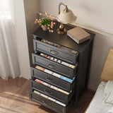 Asofer 2 Piece Wooden Dresser Set, Modern Chest of Drawers Combo, Storage Dresser Furniture for Bedroom & Living Room