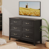 Asofer 2 Piece Wooden Dresser Set, Modern Chest of Drawers Combo, Storage Dresser Furniture for Bedroom & Living Room