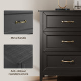 Asofer 2 Piece Wooden Dresser Set, Modern Chest of Drawers Combo, Storage Dresser Furniture for Bedroom & Living Room