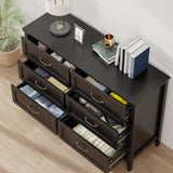 Asofer 2 Piece Wooden Dresser Set, Modern Chest of Drawers Combo, Storage Dresser Furniture for Bedroom & Living Room