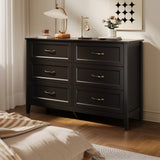 Asofer 2 Piece Wooden Dresser Set, Modern Chest of Drawers Combo, Storage Dresser Furniture for Bedroom & Living Room