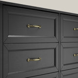 Asofer 2 Piece Wooden Dresser Set, Modern Chest of Drawers Combo, Storage Dresser Furniture for Bedroom & Living Room