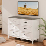Asofer 2PCS Bedroom Furniture Sets, Wide Dresser & Tall Chest Combo, White
