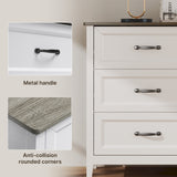 Asofer 2PCS Bedroom Furniture Sets, Wide Dresser & Tall Chest Combo, White
