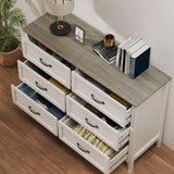 Asofer 2PCS Bedroom Furniture Sets, Wide Dresser & Tall Chest Combo, White