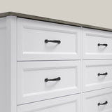 Asofer 2PCS Bedroom Furniture Sets, Wide Dresser & Tall Chest Combo, White