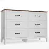 Bedroom Furniture Sets, Asofer White Room Set Includes Queen Bed Frame, 5-Drawer Dresser & 6-Drawer Dresser