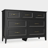 Asofer Bedroom Sets, Includes 5 Drawer Dresser & 7 Drawer Dresser for Master Bedroom, Black