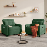 Asofer Sofa Bed Chair, 3 in 1 Convertible Futon Couch, Adjustable Backrest, Breathable and easy to clean, Green