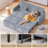 Modular Sectional Sofa, Customizable L-Shape, Tool-Free Assembly, 1000lbs Capacity, Easy-Clean Linen, Gray