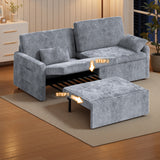 Modular Sectional Sofa, Customizable L-Shape, Tool-Free Assembly, 1000lbs Capacity, Easy-Clean Linen, Gray