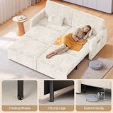 Modular Sectional Sofa, Customizable L-Shape, Tool-Free Assembly, 1000lbs Capacity, Easy-Clean Linen, Beige