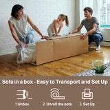 Cloud Sofas Couches & Oversized Chaise Lounge, Asofer 67" Indoor Sleeper Chair, Corduroy Upholstered Boneless Sofa Bed for Reading & Games, No Assembly