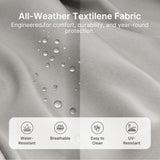 Aiho 4 Piece Outdoor Rocking Bistro Set, Textilene Fabric Small Patio Furniture Set, Front Porch Rocker Chairs Conversation Set with Table for Lawn, Garden, Balcony, Poolside - Gray