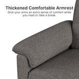Noelse 69" W Loveseat Sofa Couch for Living Room, 3-Seater Sofa with Padded Armrests & Deep Seat for Small Space, Grey